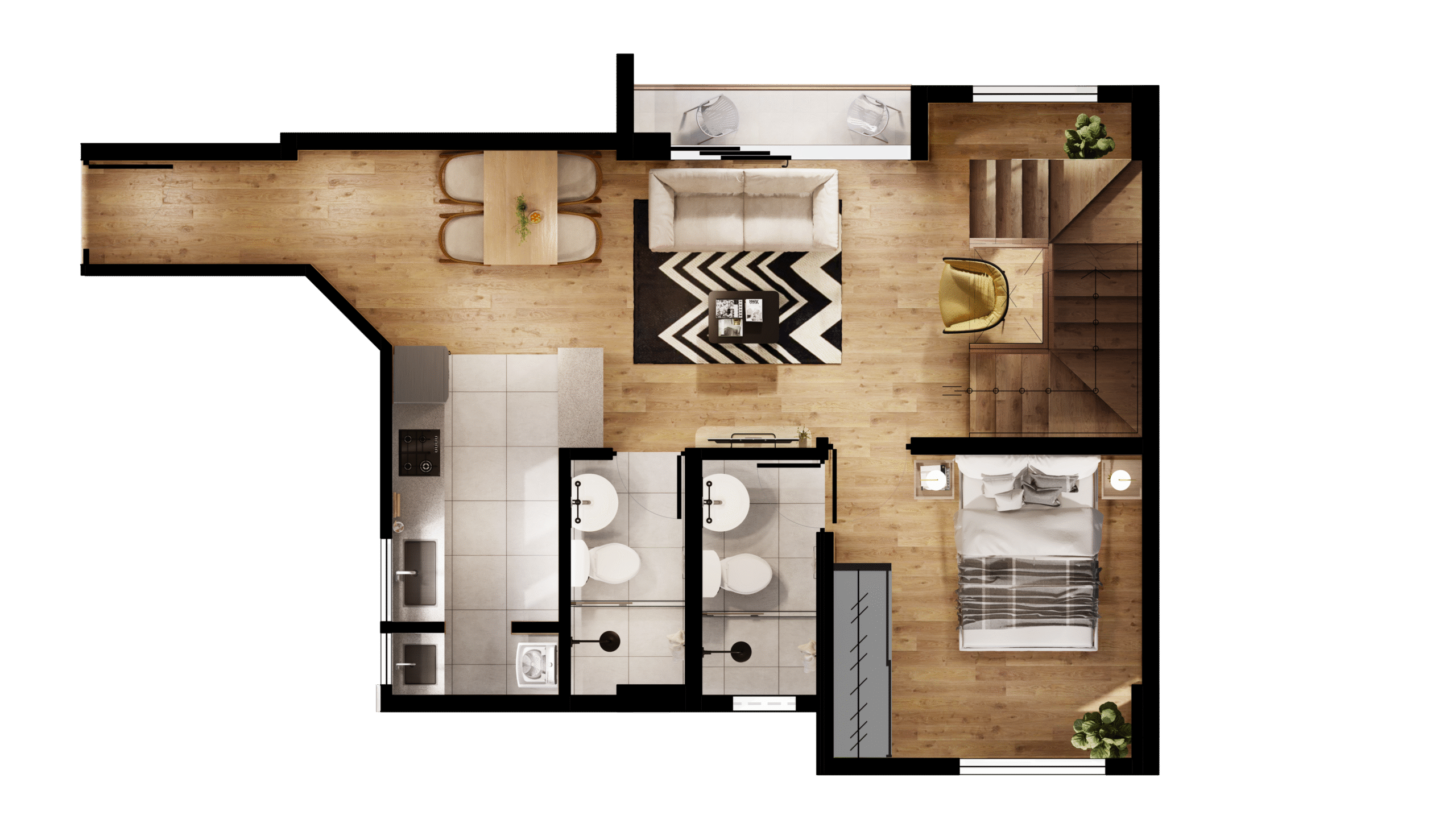 tipo 5 dpto. 2 dormitorios 1er nivel